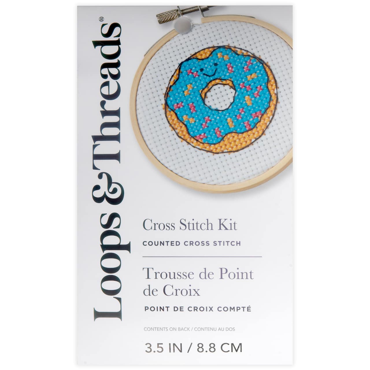 Sprinkle Donut Counted Cross Stitch Kit by Loops &#x26; Threads&#xAE;